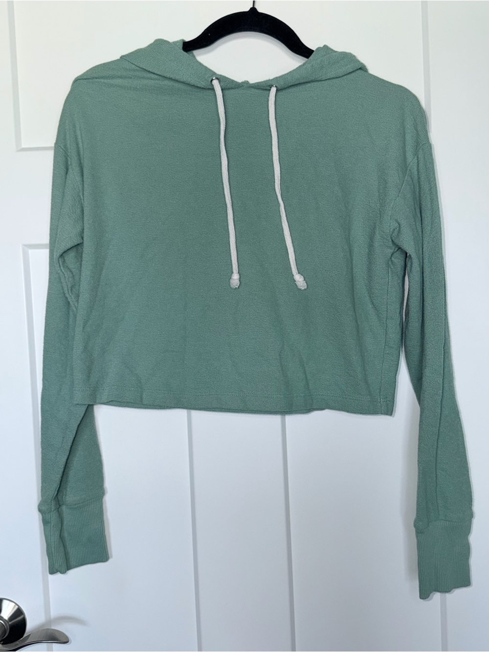 Lounge Life Crop Hoodie - Mint Green